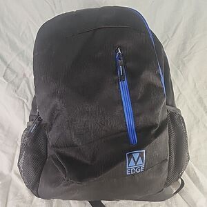 Backpack M-Edge Flex Carrying Case for 15" Notebook, Black Blue No Battery